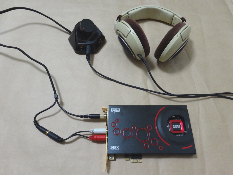 Sound Blaster ZxR+ヘッドホンでステレオダイレクトモードを使う為の接続方法