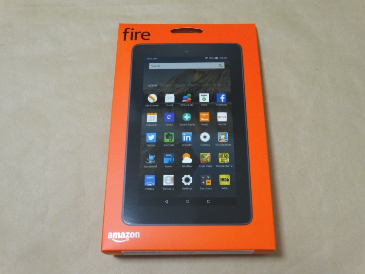 Fire タブレット 8GB、ブラックのパッケージ