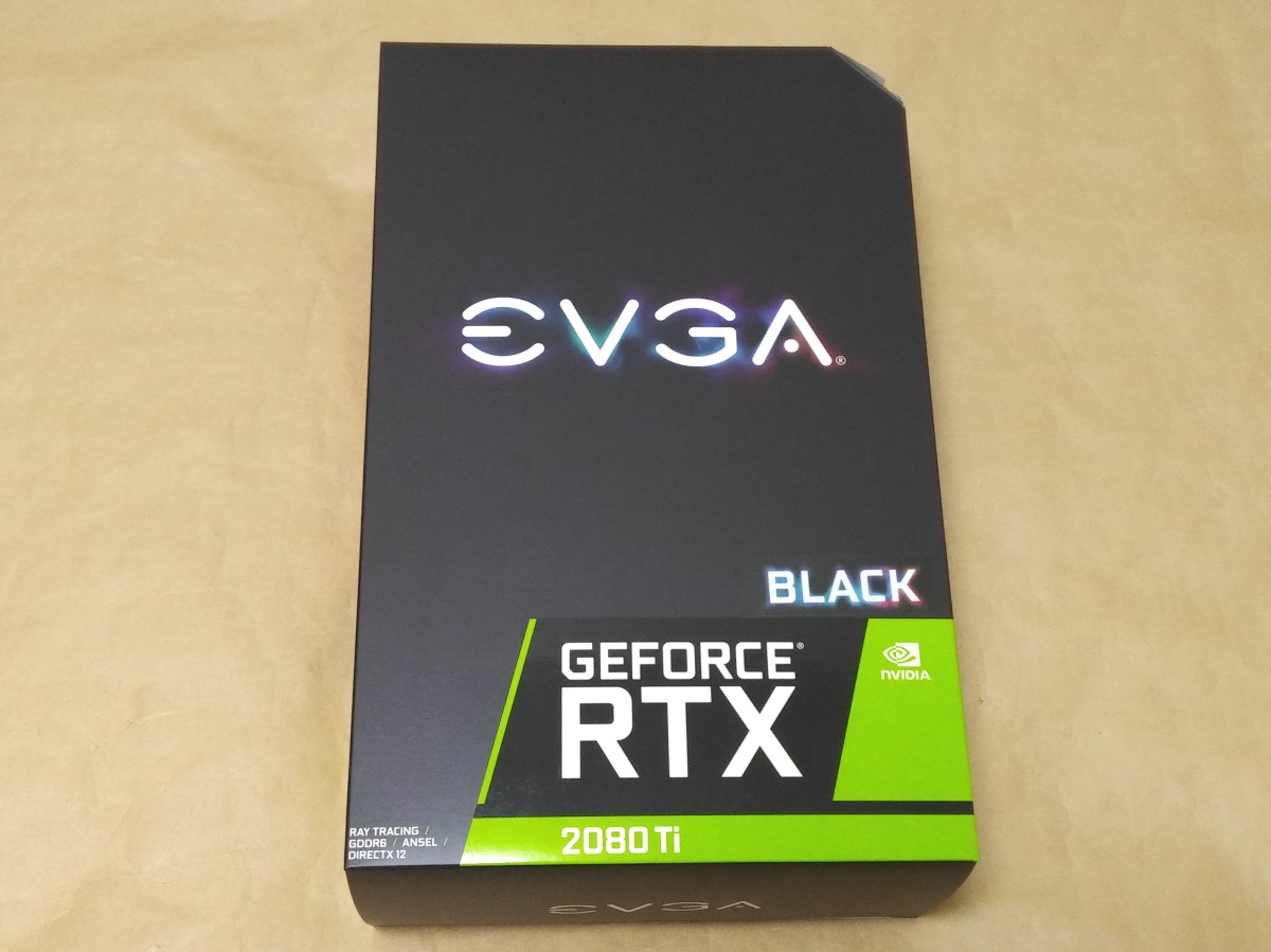 EVGA GeForce RTX 2080 Ti BLACK EDITIONのパッケージ