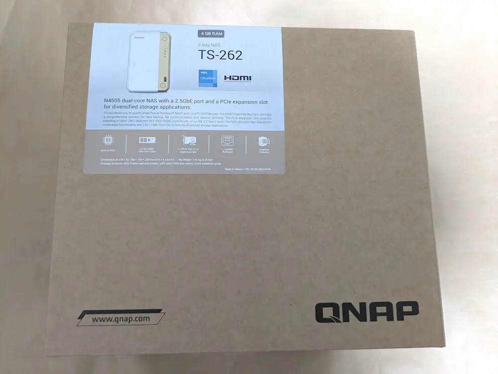 QNAP TS-262のレビュー！M.2スロットと拡張用PCIeスロット搭載の2ベイ