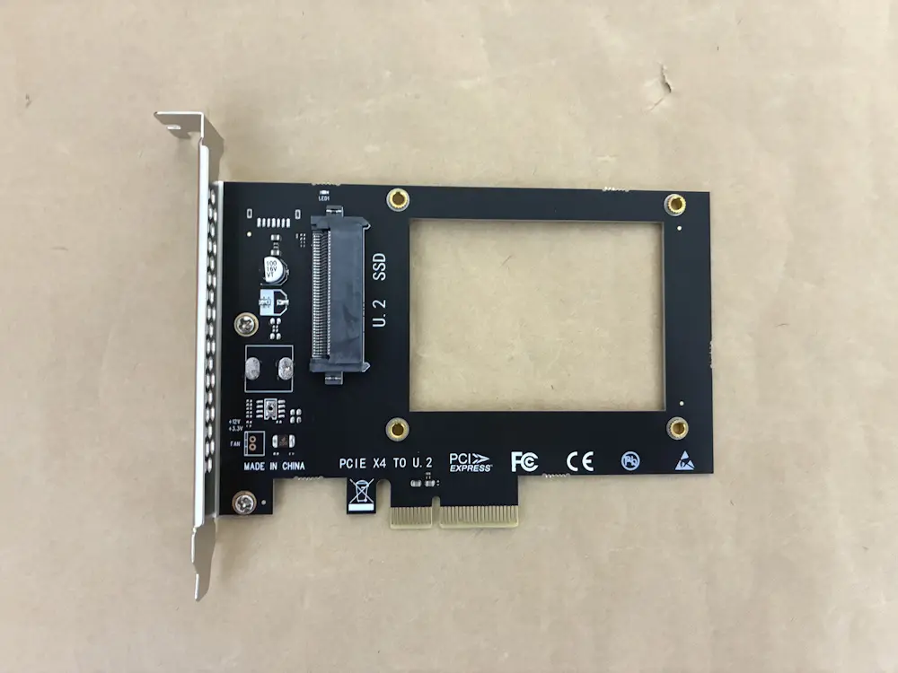 Intel Optaneなどの2.5インチU.2 SSDをPCIeやM.2に変換して使用する